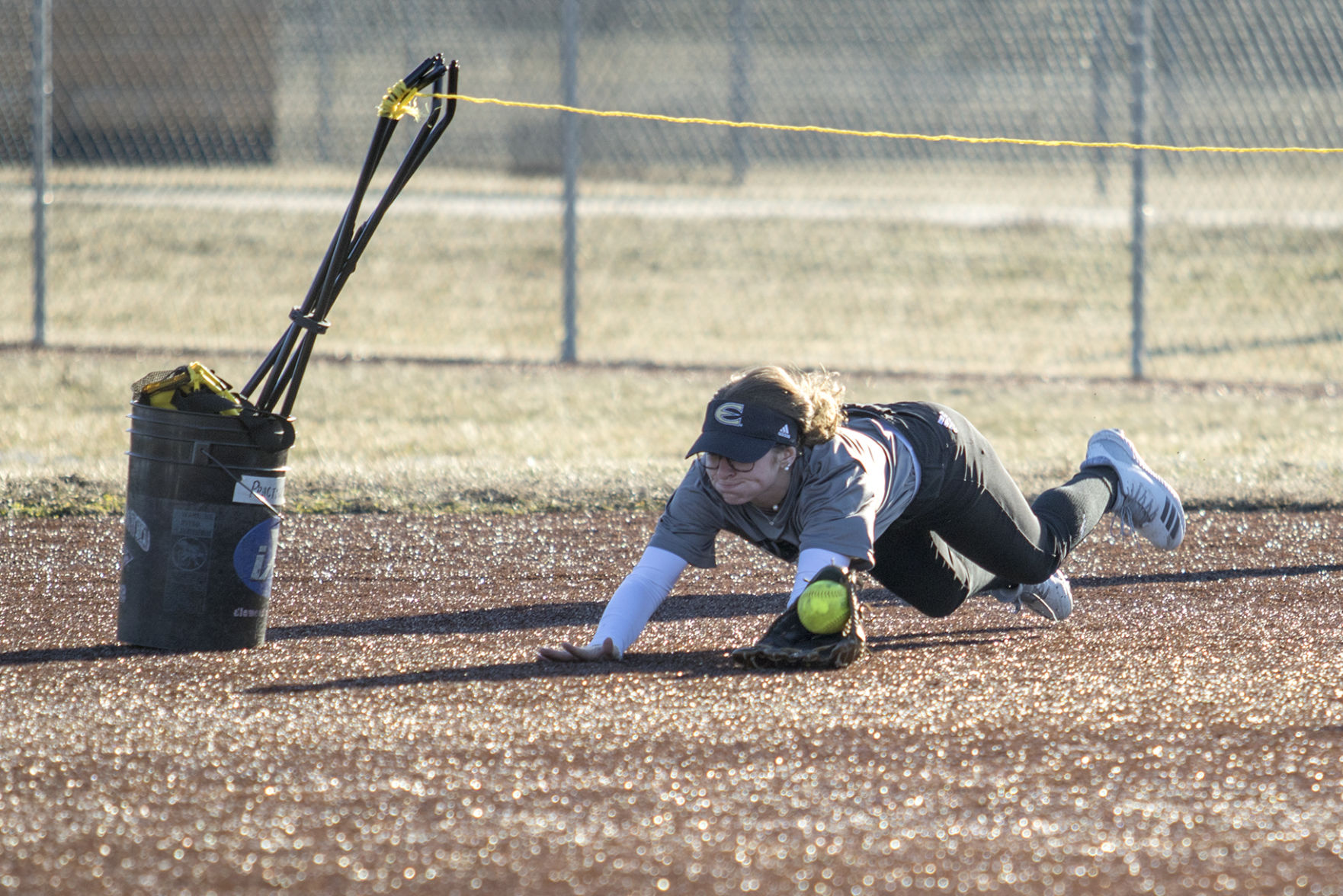Softball practices for Springfield Invintational